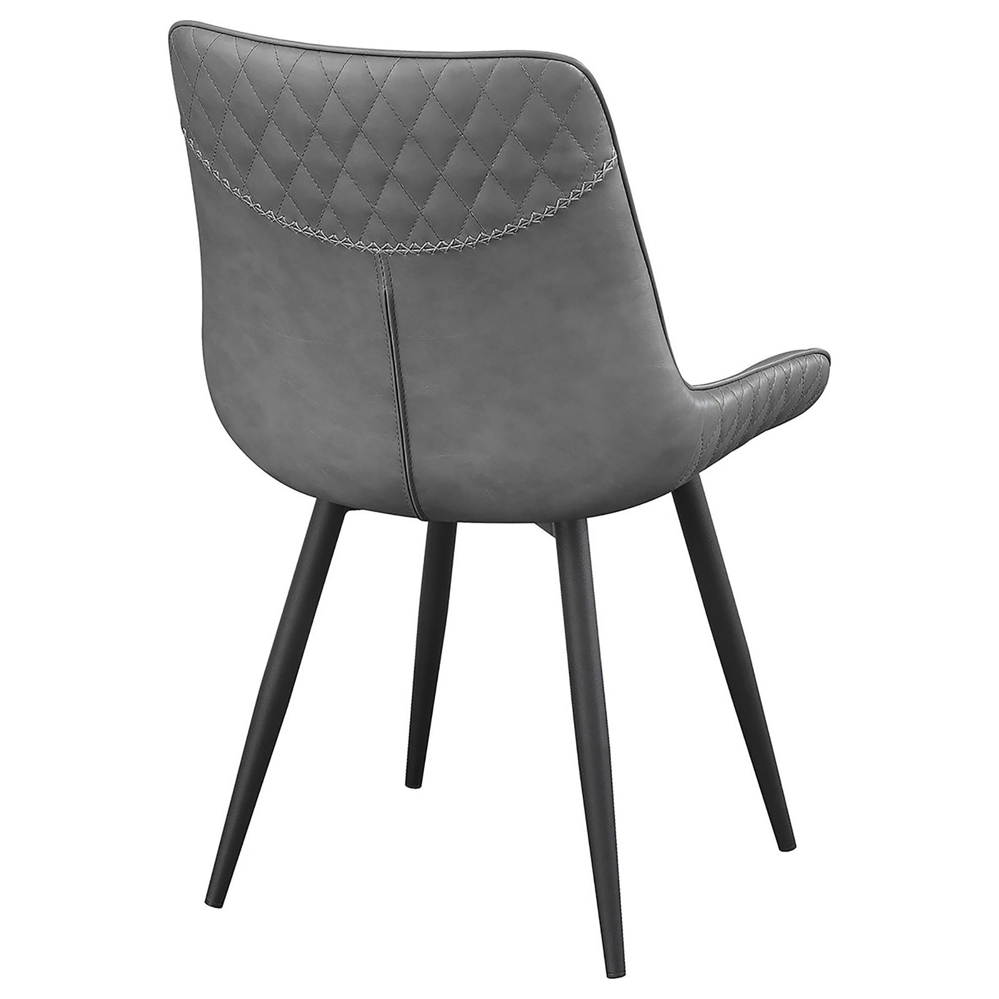 Grey Tufted Swivel Side Chair Set Of 2 Grey Dining Room Spot Clean Mid Century Modern Side Chair Solid Back Foam Upholstered