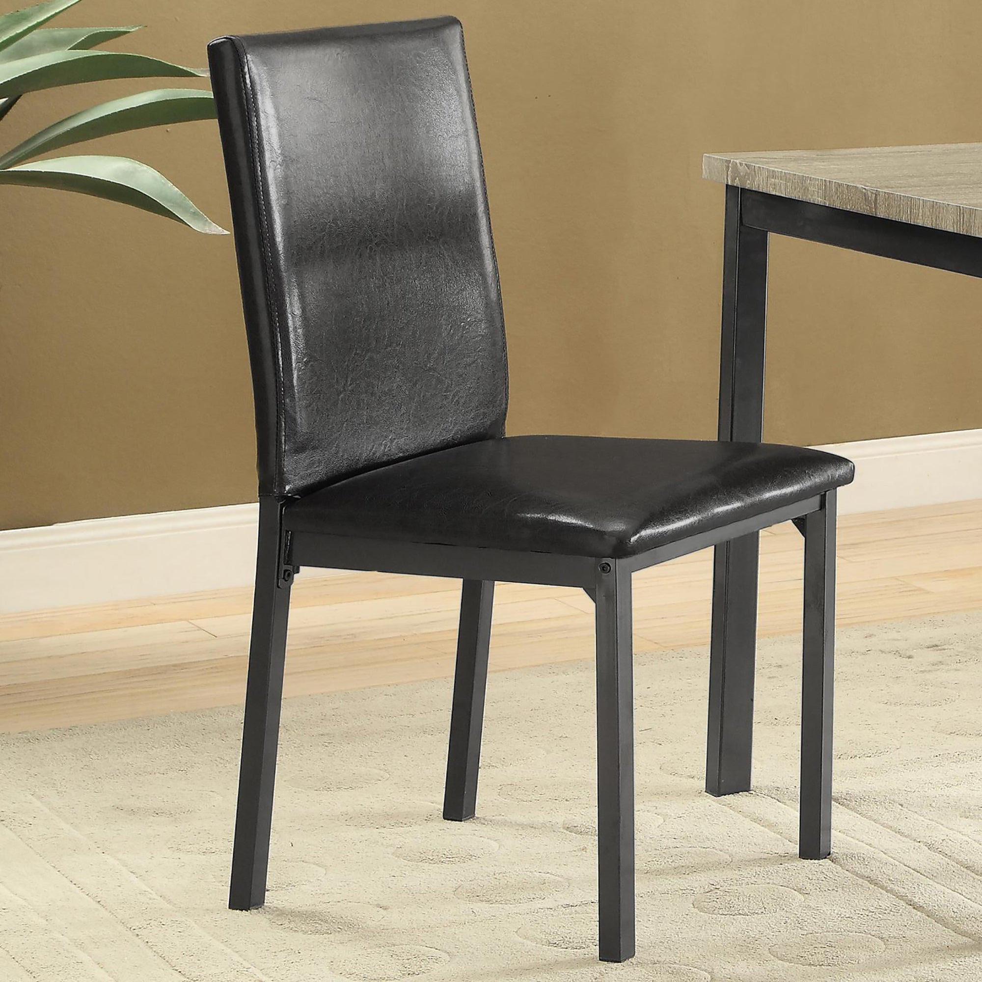 Black and Grey Upholestered Side Chair Set of 2