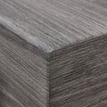 A Rustic Gray Wood Grain Mdf Coffee Table With Black Metal Legs An Elegant Space In Natural Wood Tones Grey Mdf