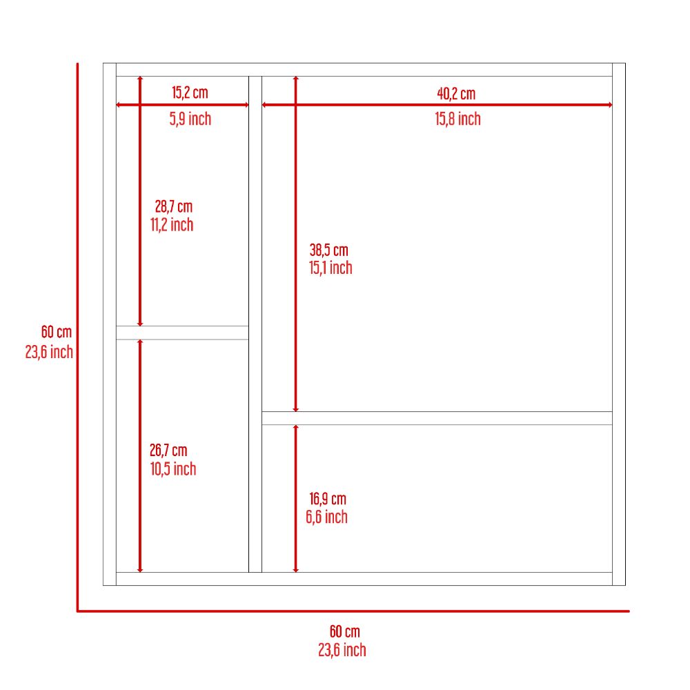 Kenya Medicine Cabinet, Mirror, Double Door, Four Interior Shelves Black Mdf Engineered Wood