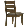 Knotty Nutmeg And Grey Ladderback Dining Chair Set Of 2 Brown Dining Room Farmhouse,Rustic Side Chair Rubberwood Wood