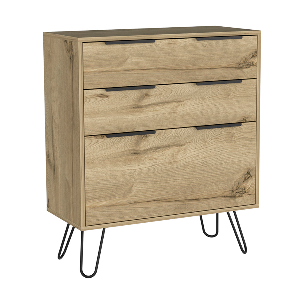 Drawer Dresser Hartly, Bedroom, Light Oak Light Oak Particle Board Engineered Wood