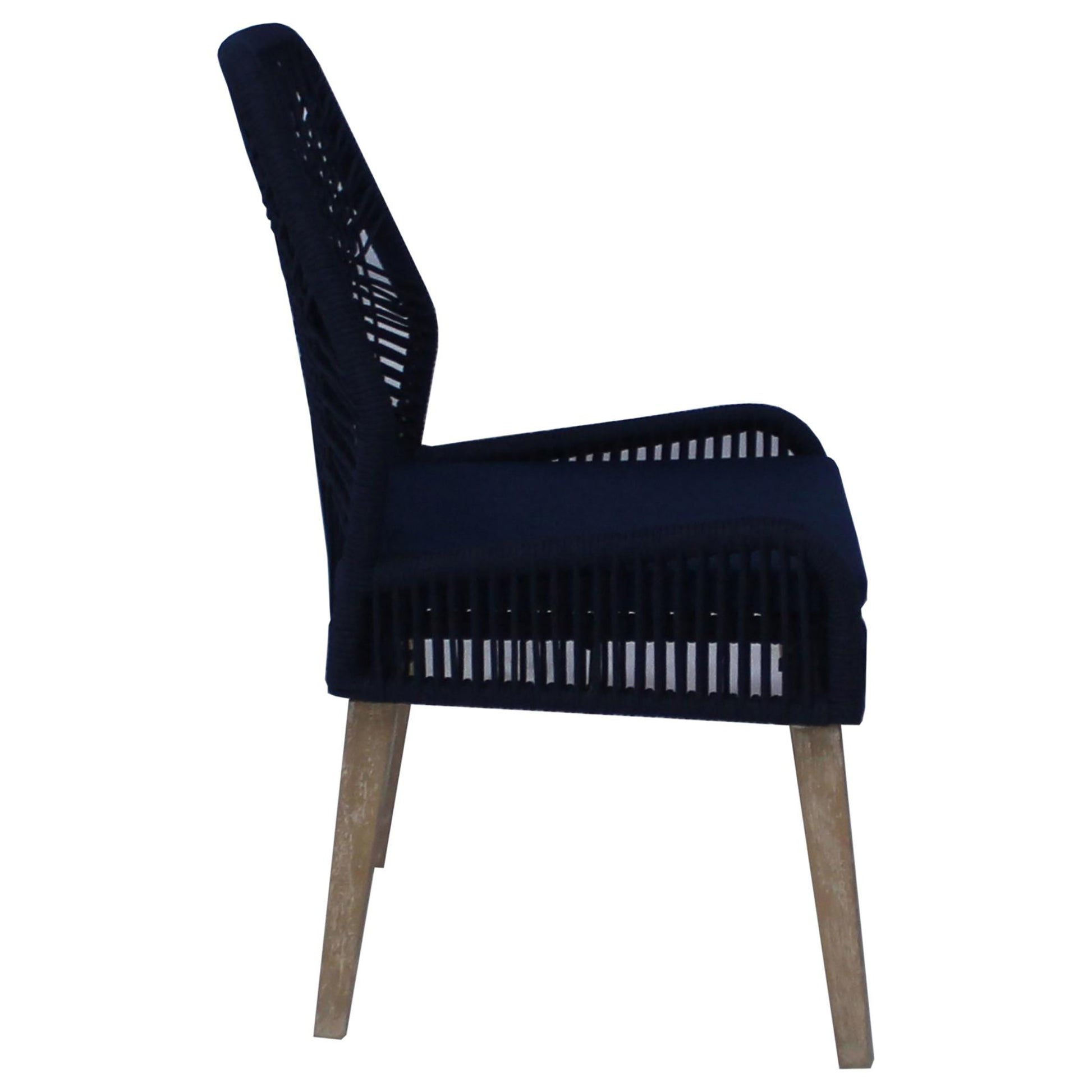 Dark Navy Back Side Chair Set Of 2 Blue Dining Room Wipe Clean Coastal Side Chair Mahogany Wood