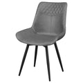 Grey Tufted Swivel Side Chair Set Of 2 Grey Dining Room Spot Clean Mid Century Modern Side Chair Solid Back Foam Upholstered