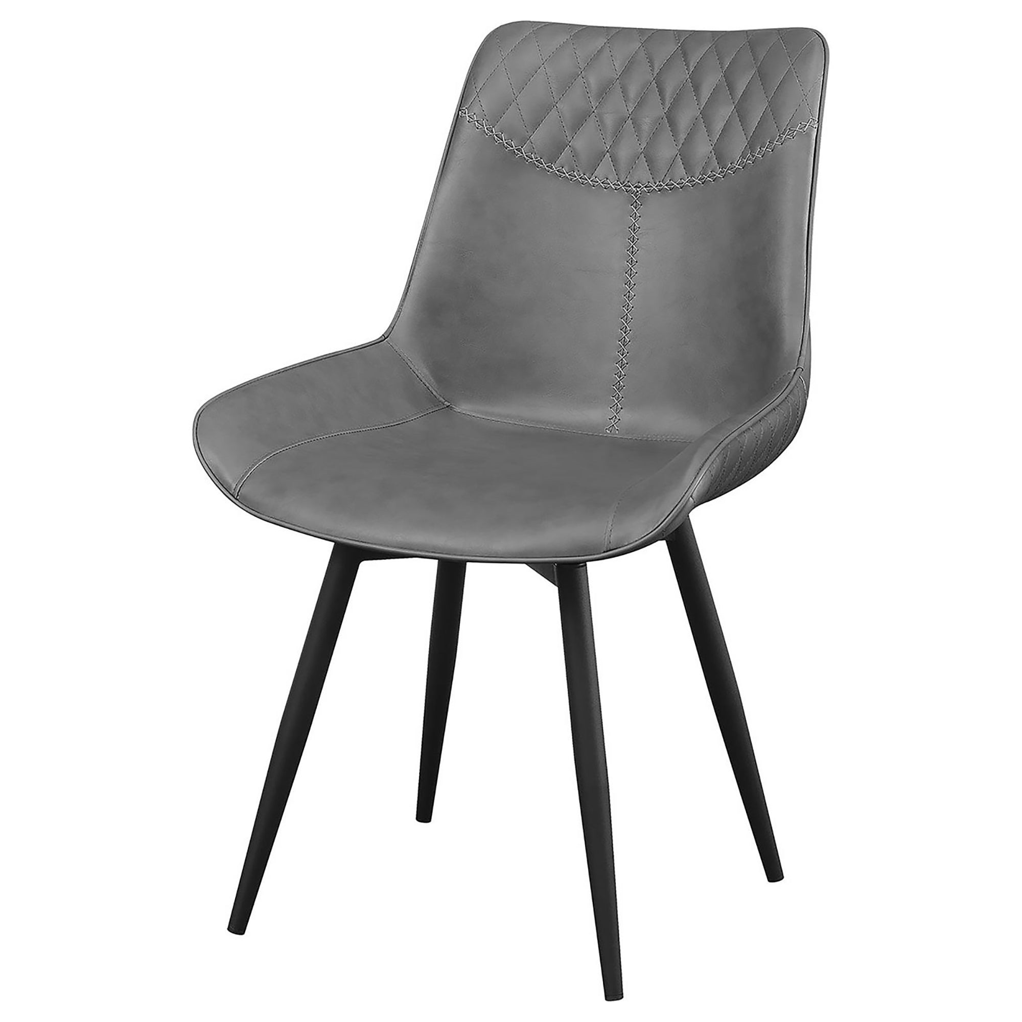 Grey Tufted Swivel Side Chair Set of 2