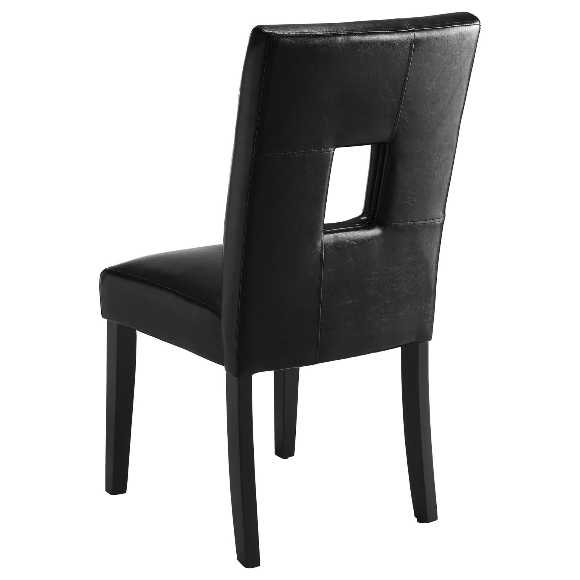 Black Open Back Counter Height Chair Set Of 2 Black Dining Room Contemporary,Modern Side Chair Rubberwood Open Back Foam Upholstered