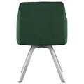 Green Channeled Sloped Arm Swivel Chair Green Dining Room Contemporary,Modern Arm Chair Solid Back Foam Upholstered