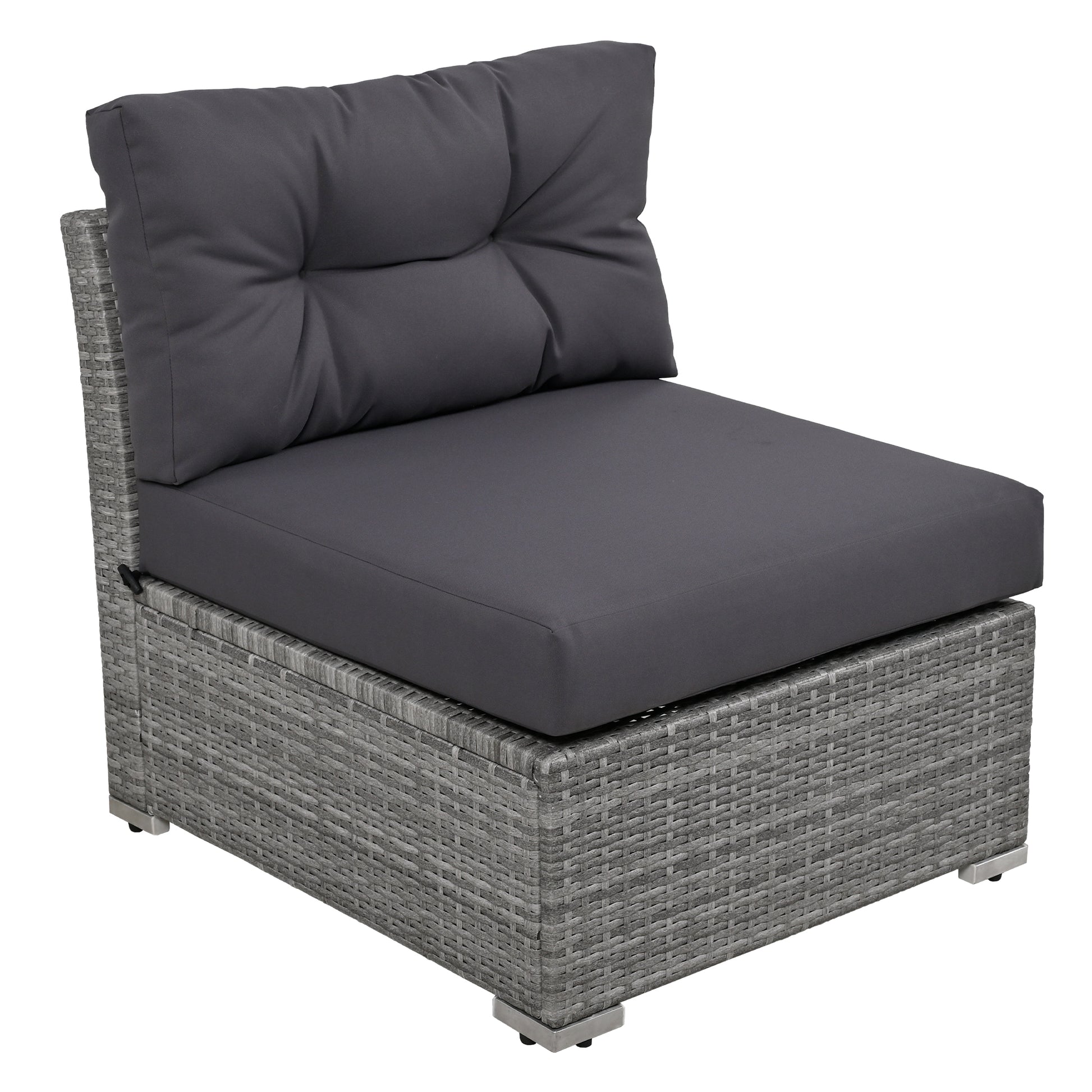 Patio Furniture Set Outdoor Furniture Daybed Rattan Sectional Furniture Set Patio Seating Group With Cushions And Center Table For Patio, Lawn, Backyard, Pool, Grey Yes Grey Water Resistant Frame Water Resistant Cushion Garden & Outdoor Sectional Seating