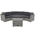 Patio Furniture Set Outdoor Furniture Daybed Rattan Sectional Furniture Set Patio Seating Group With Cushions And Center Table For Patio, Lawn, Backyard, Pool, Grey Yes Grey Water Resistant Frame Water Resistant Cushion Garden & Outdoor Sectional Seating