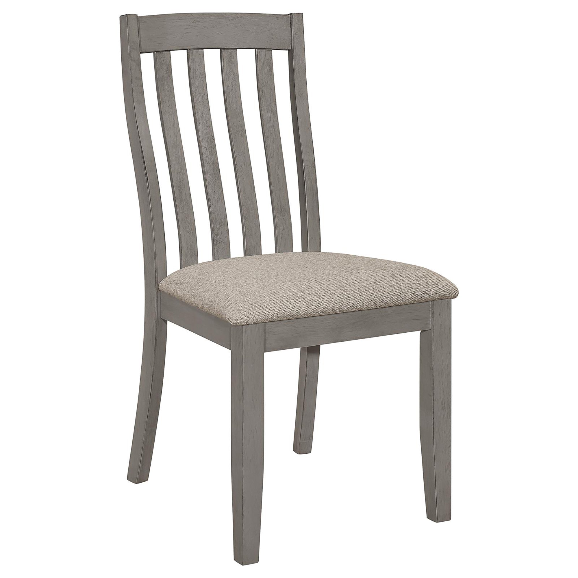 Grey Padded Side Chair Set of 2