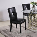 Black Open Back Counter Height Chair Set Of 2 Black Dining Room Contemporary,Modern Side Chair Rubberwood Open Back Foam Upholstered