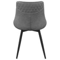 Grey Tufted Swivel Side Chair Set Of 2 Grey Dining Room Spot Clean Mid Century Modern Side Chair Solid Back Foam Upholstered