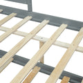 Full Size Wood House Bed With Fence And Writing Board, Gray Gray Solid Wood