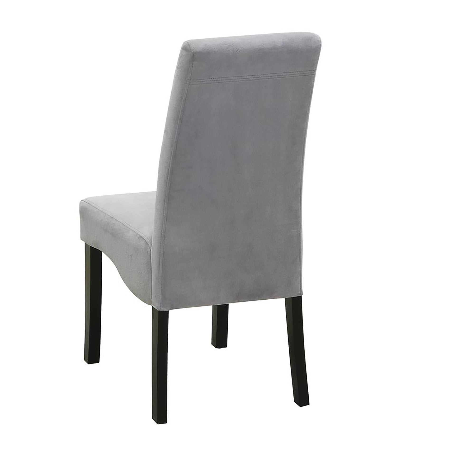 Grey And Black Upholestered Dining Chair Set Of 2 Solid Grey Dining Room Spot Clean Rectangular Contemporary,Modern Side Chair Solid Back Foam Upholstered