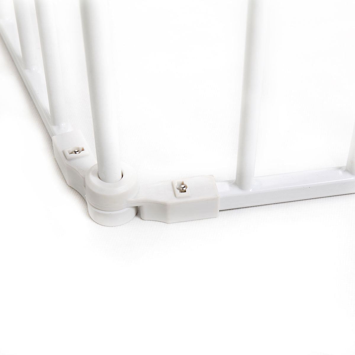 6 Panel Metal Baby Playpen Fireplace Safety Fence W Walk Through Door In 2 Directions, 5 In 1 Extra Wide Barrier Gate For Indoor Baby Pet Christmas Tree, White White Metal