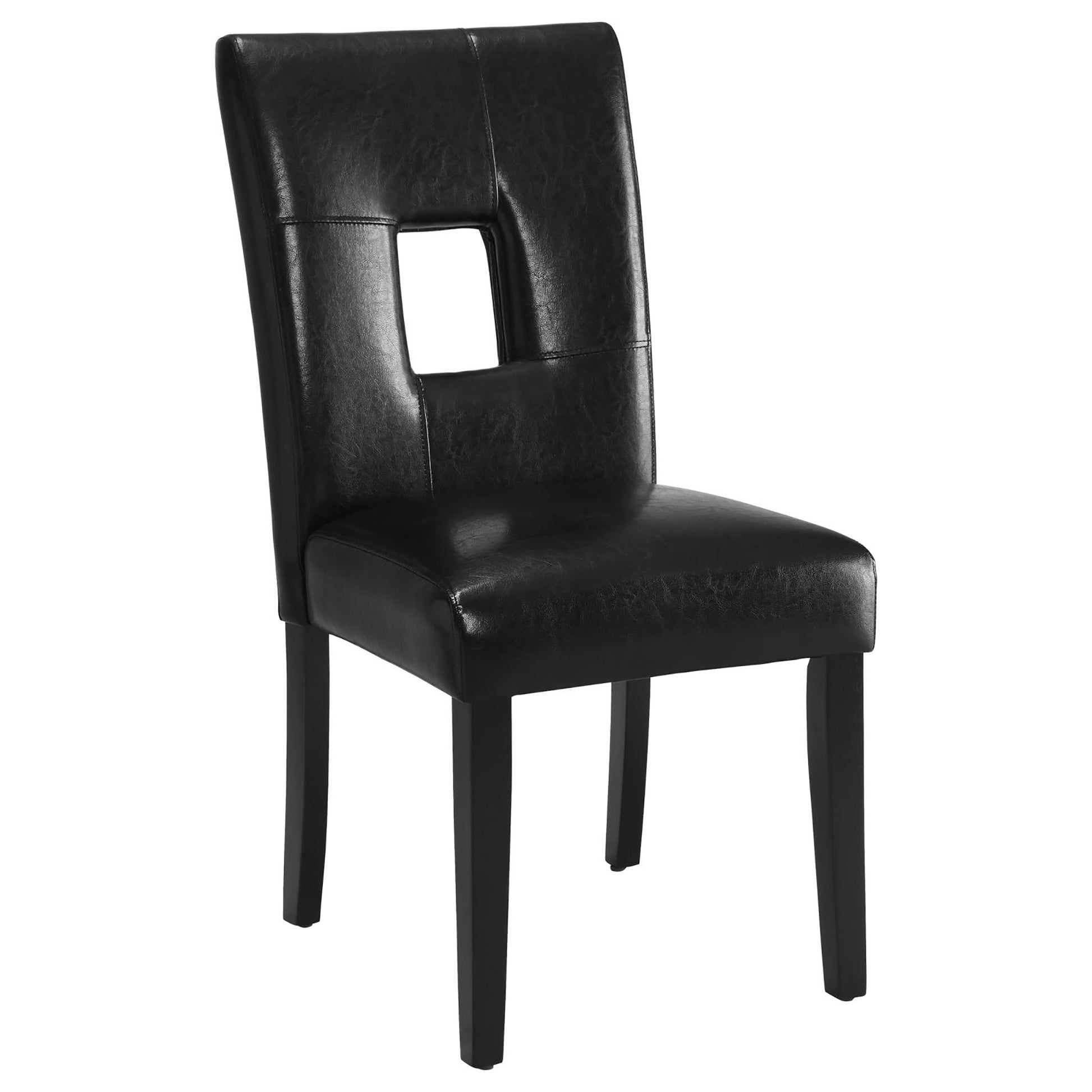 Black Open Back Counter Height Chair Set Of 2 Black Dining Room Contemporary,Modern Side Chair Rubberwood Open Back Foam Upholstered