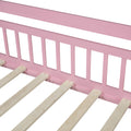 Wooden Twin Size House Bed With 2 Drawers,Kids Bed With Storage Shelf, Pink Pink Wood