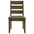 Knotty Nutmeg And Grey Ladderback Dining Chair Set Of 2 Brown Dining Room Farmhouse,Rustic Side Chair Rubberwood Wood