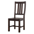 Vintage Java Slat Back Side Chair Set Of 2 Brown Dining Room Farmhouse,Rustic Side Chair Mahogany Slat Back Wood