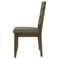 Knotty Nutmeg And Grey Ladderback Dining Chair Set Of 2 Brown Dining Room Farmhouse,Rustic Side Chair Rubberwood Wood