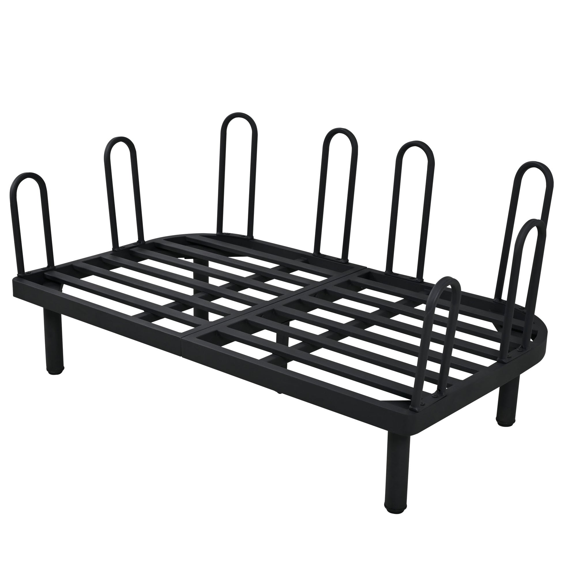 Luxury Modern 4 Piece Outdoor Iron Frame Conversation Set, Patio Chat Set With Acacia Wood Round Coffee Table For Backyard, Deck, Poolside, Indoor Use, Loveseat Arm Chairs, Gray Yes Sectional Gray Weather Resistant Frame Water Resistant Cushion Garden &