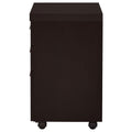 Cappuccino 3 Drawer Mobile File Cabinet Mobile File Cabinets 3 4 Drawers Brown Office Drawers Included Transitional Wood