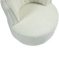 Coolmore 360 Degree Swivel Cuddle Barrel Accent Sofa Chairs, Round Armchairs With Wide Upholstered, Teddy Fabric Chair For Living Room, Bedroom, Office, Waiting Rooms White Foam Teddy