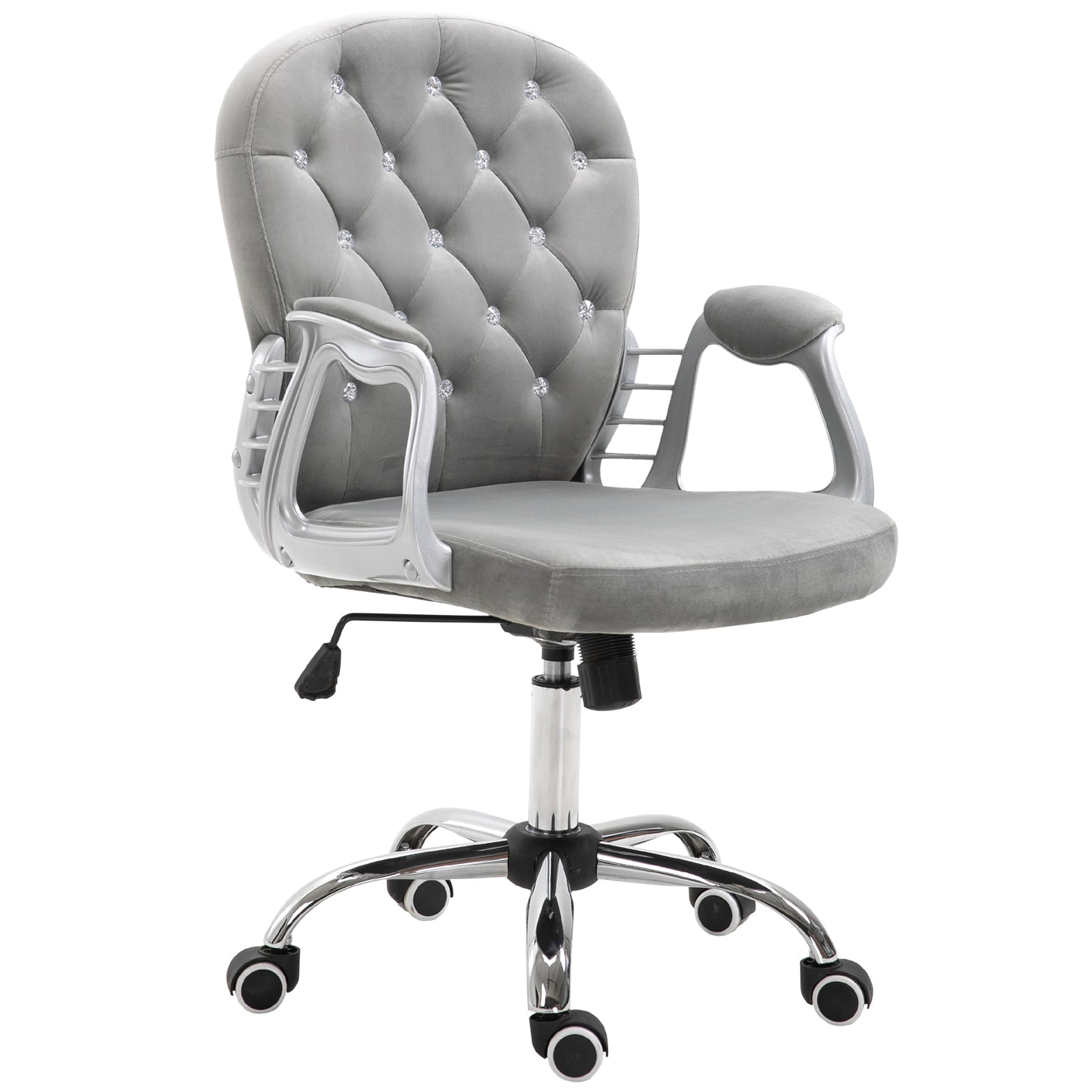 Velvet Home Office Chair, Button Tufted Desk
