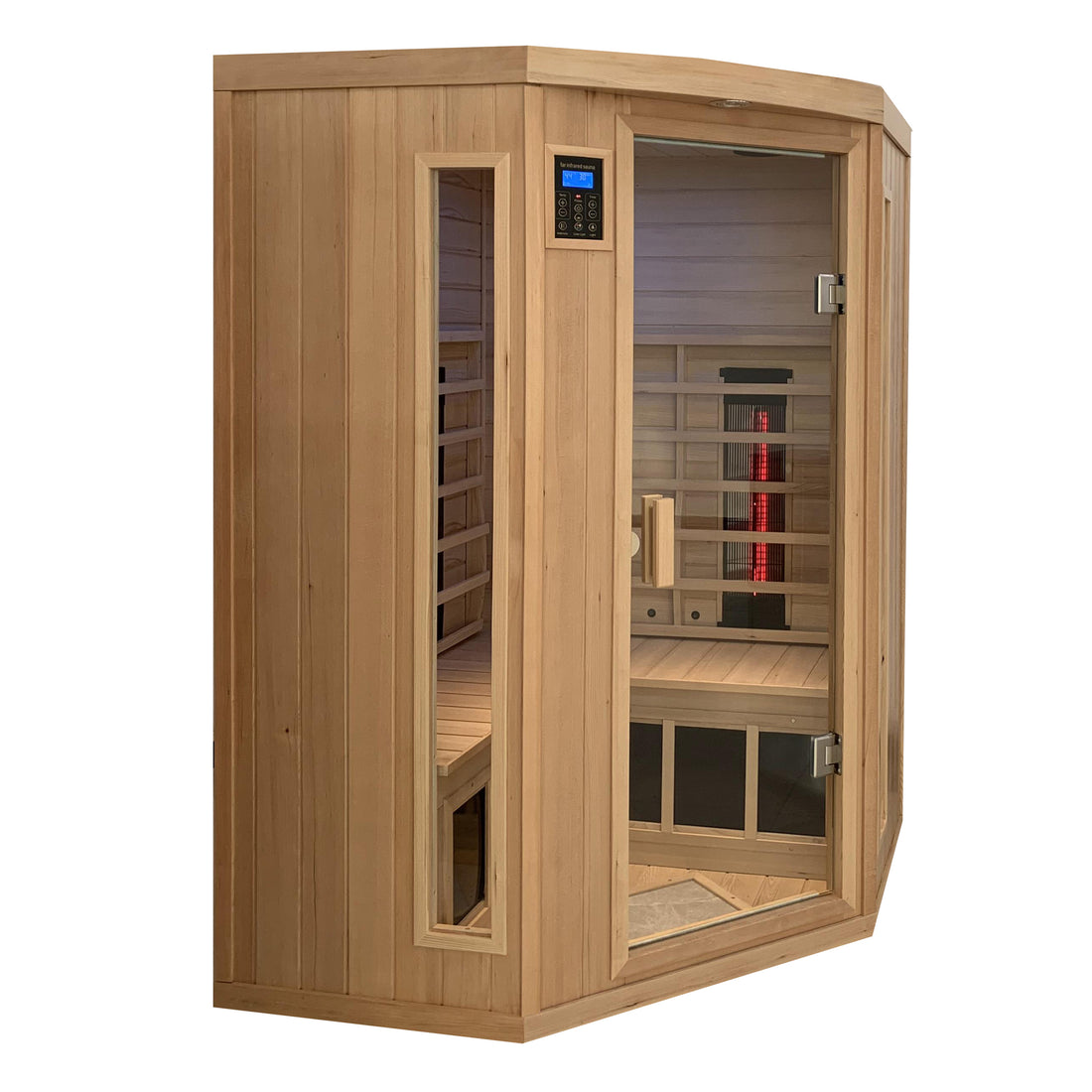 Hemlock Pentagonal Double Opening Glass Sauna Room Natural Bathroom Classic Wood Solid Wood