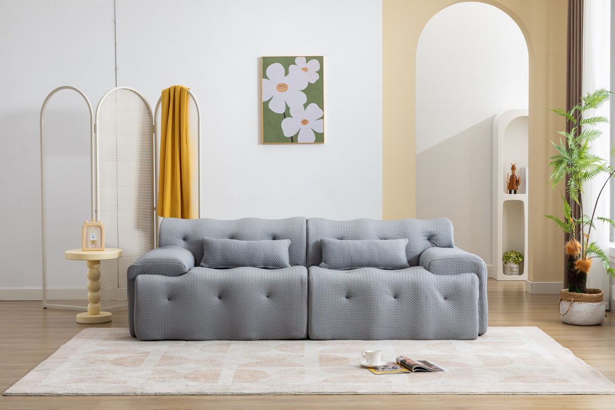 Large Size 2 Seater Sofa, Pure Foam Comfy Sofa Couch, Modern Lounge So