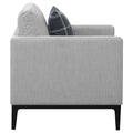 Light Grey Cushion Back Chair Grey Primary Living Space Spot Clean Transitional Accent Chairs Foam Upholstered