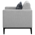 Light Grey Cushion Back Chair Grey Primary Living Space Spot Clean Transitional Accent Chairs Foam Upholstered