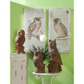 Set Of 2 Lilith Owl Prints With Distressed Look, Rectangle Animal Hanging Wall Art 39.5X20