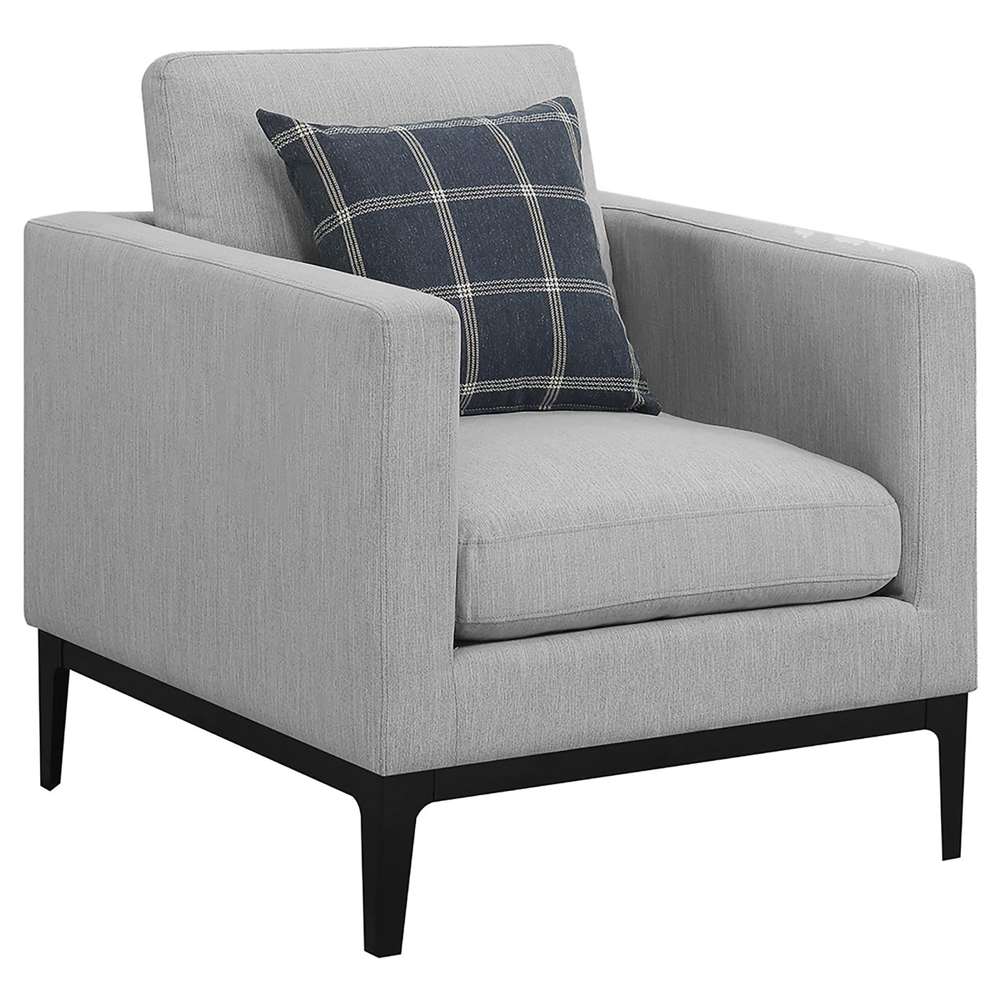Light Grey Cushion Back Chair