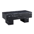 The Black Coffee Table Has Patterns. Modern Rectangular Table, Suitable For Living Rooms And Apartments. 43.3