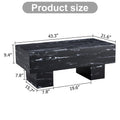 The Black Coffee Table Has Patterns. Modern Rectangular Table, Suitable For Living Rooms And Apartments. 43.3