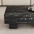 The Black Coffee Table Has Patterns. Modern Rectangular Table, Suitable For Living Rooms And Apartments. 43.3