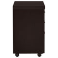 Cappuccino 3 Drawer Mobile File Cabinet Mobile File Cabinets 3 4 Drawers Brown Office Drawers Included Transitional Wood