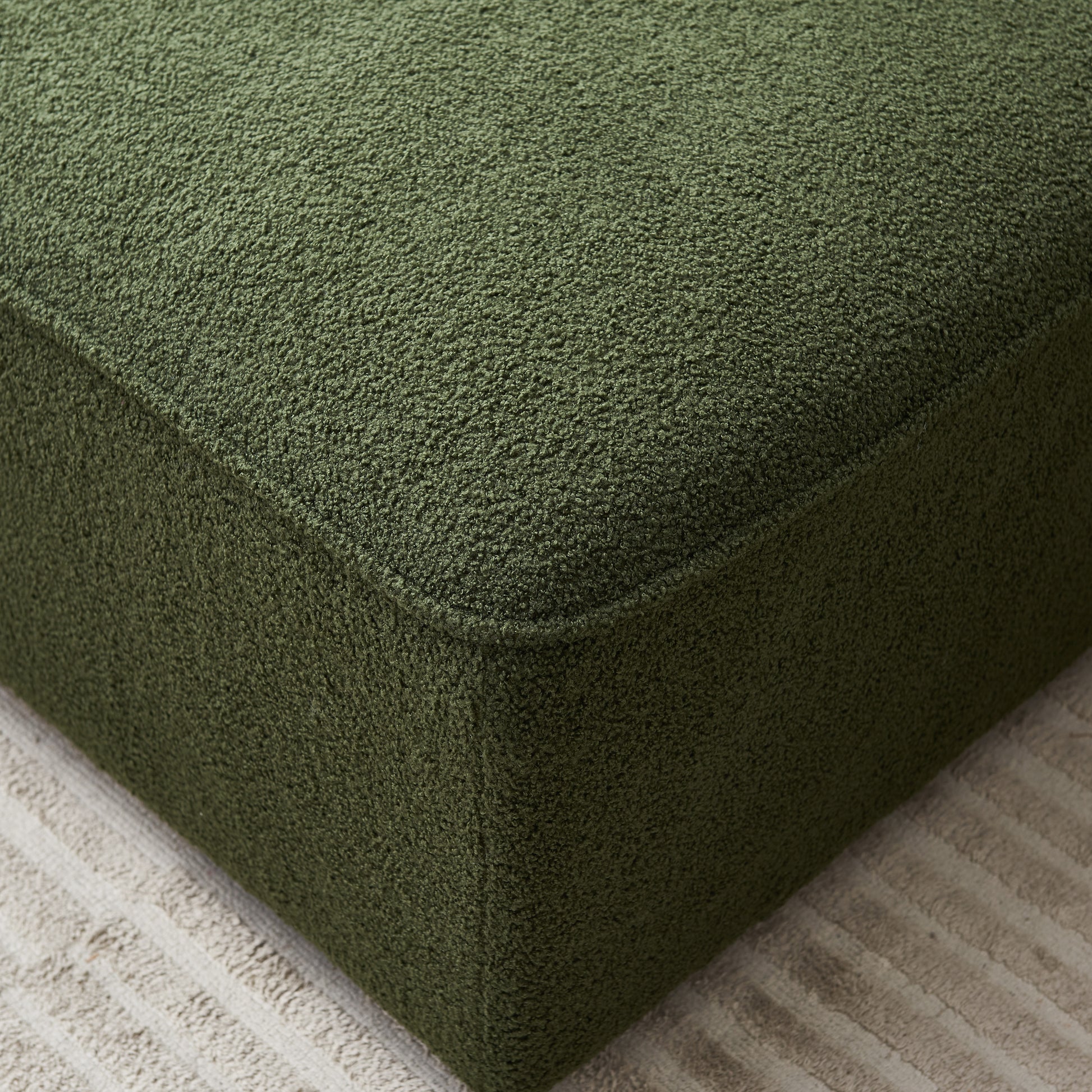 Curved Modular Sectional Sofa For Living Room, Oversized L Shaped Couch With Chaise Lounge Sofa Set, Upholstered Sofa With 3 Back Pillows & 2 Throw Pillow, For Home Office, Green Green Wood Primary Living Space Medium Soft Modern Foam Sherpa 6 Seat