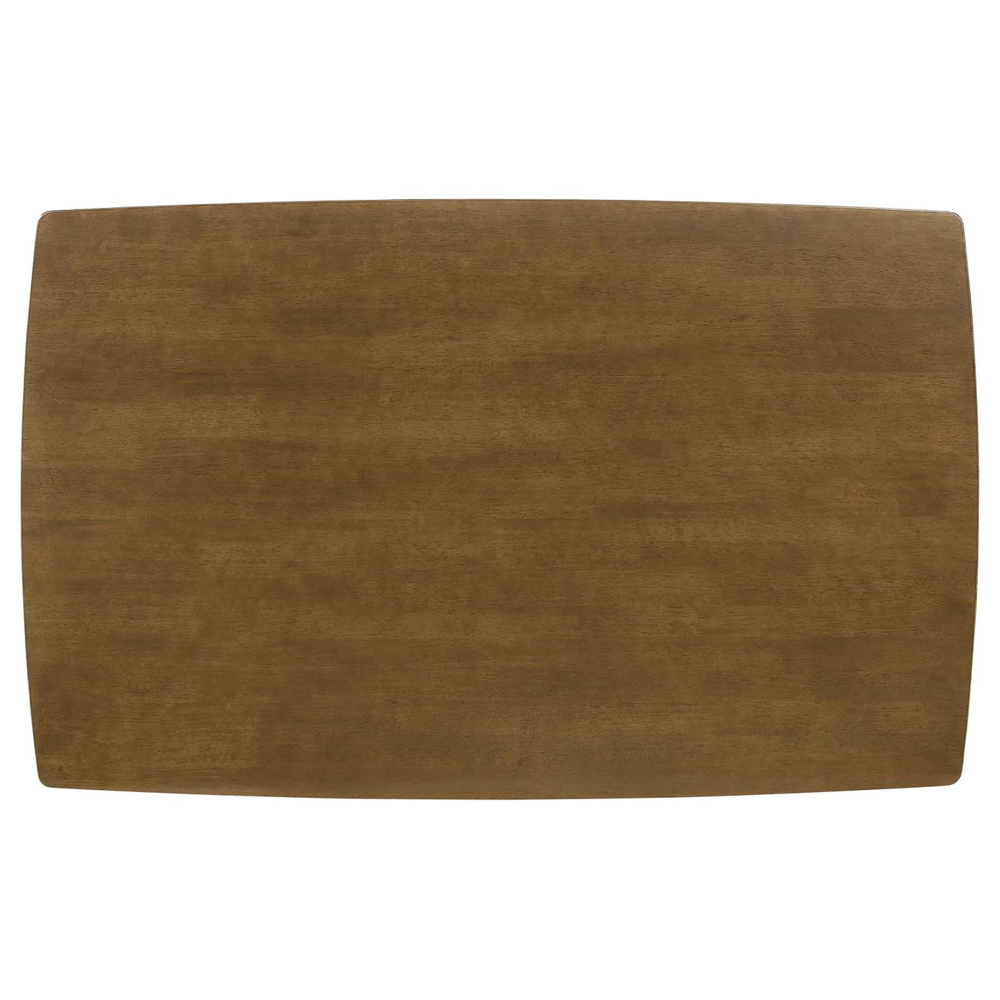 Retro Chestnut Dining Table With Angled Legs Brown Dining Room Mid Century Modern Tabeltop Rubberwood Rectangular Kitchen & Dining Tables Wood