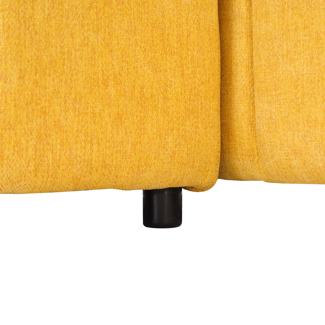 91.73" L Shaped Sofa Sectional Sofa Couch With 2 Stools And 2 Lumbar Pillows For Living Room, Yellow Yellow Chenille