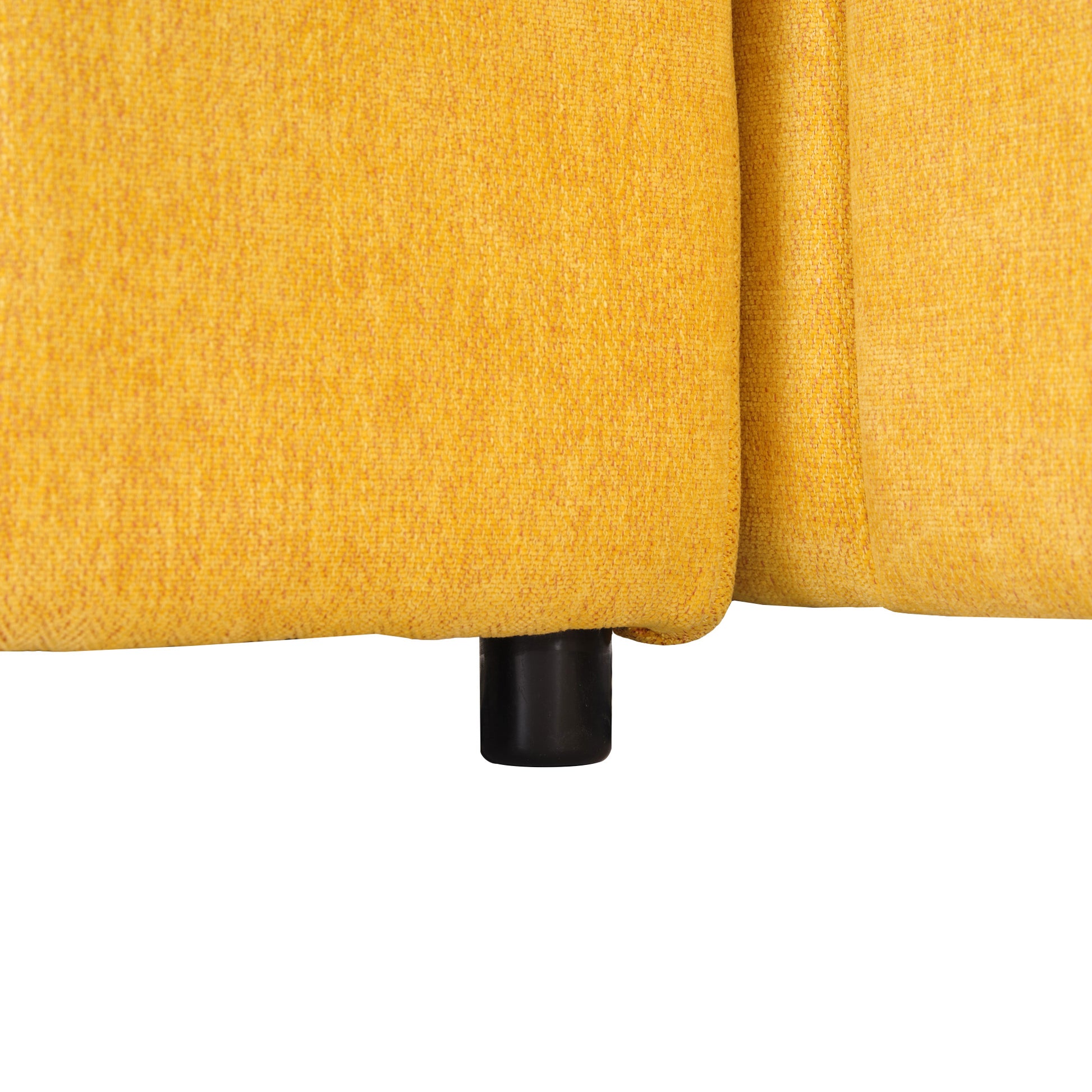 91.73" L Shaped Sofa Sectional Sofa Couch With 2 Stools And 2 Lumbar Pillows For Living Room, Yellow Yellow Chenille