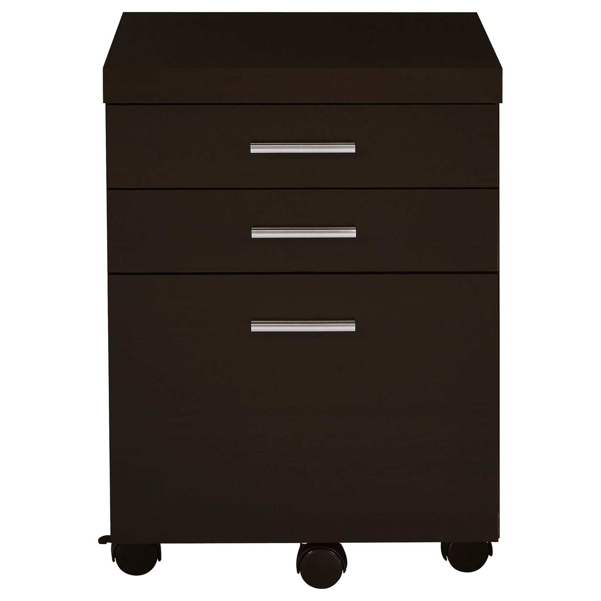 Cappuccino 3 Drawer File Cabinet Filing Cabinets 3 4 Drawers Brown Office Mobile Transitional Wood