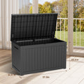 230 Gallon Deck Box, Waterproof Resin Large Outdoor Storgae Box For Patio Furniture, Patio Cushions, Gardening Tools, Pool And Sports Supplies, Lockable Black No Complete Patio Set Black Water Resistant Frame Garden & Outdoor Classic Complete Patio Sets