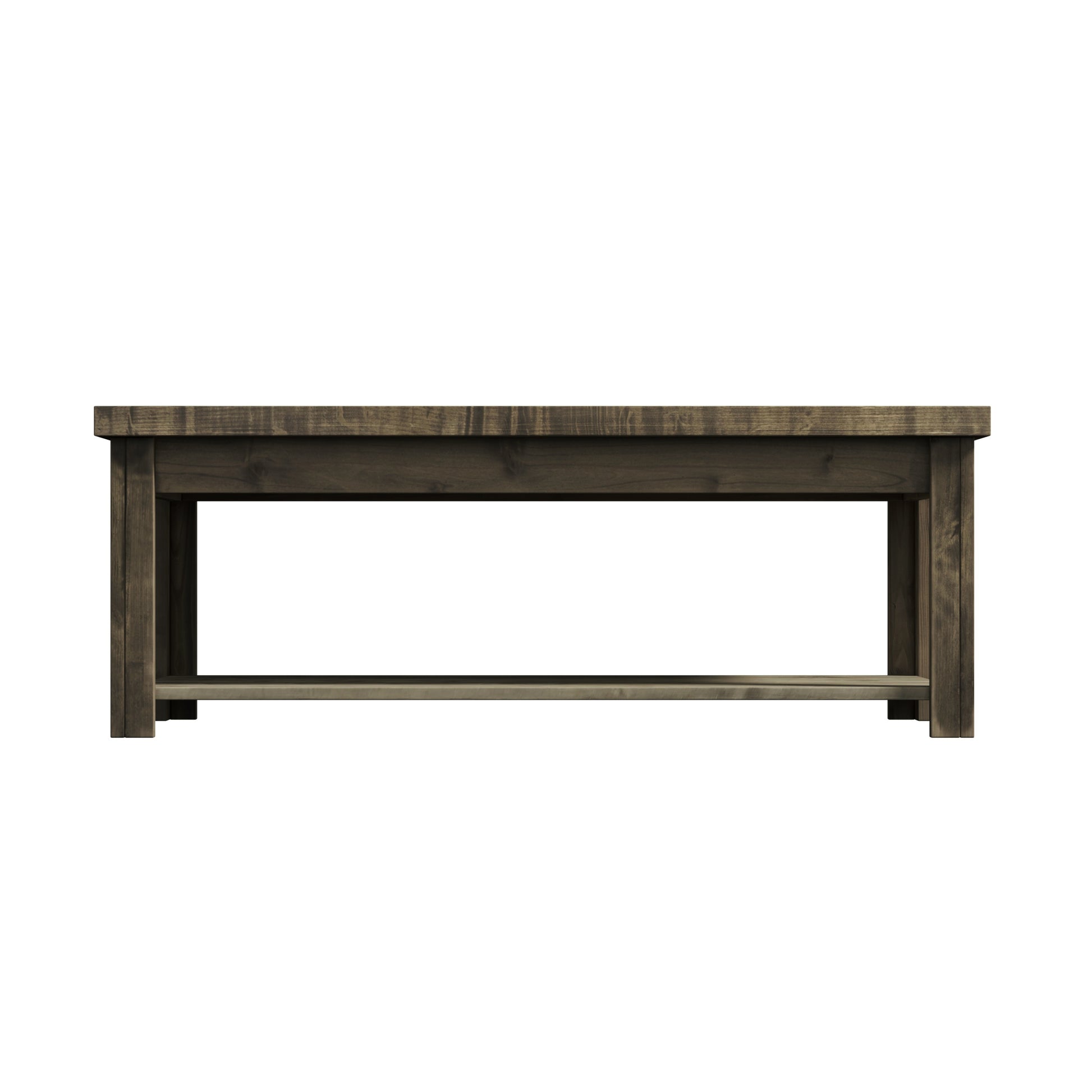 Joshua Creek 48 Inch Coffee Table, No Assembly Required, Barnwood Finish Brown Brown Primary Living Space Rustic,Transitional Alder Solid Wood