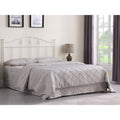 White Queen And Full Metal Arched Headboard White Metal Bedroom Transitional Bed Frame Metal