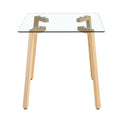 Glass Dining Table Modern Minimalist Rectangle, 4 6, 0.31 