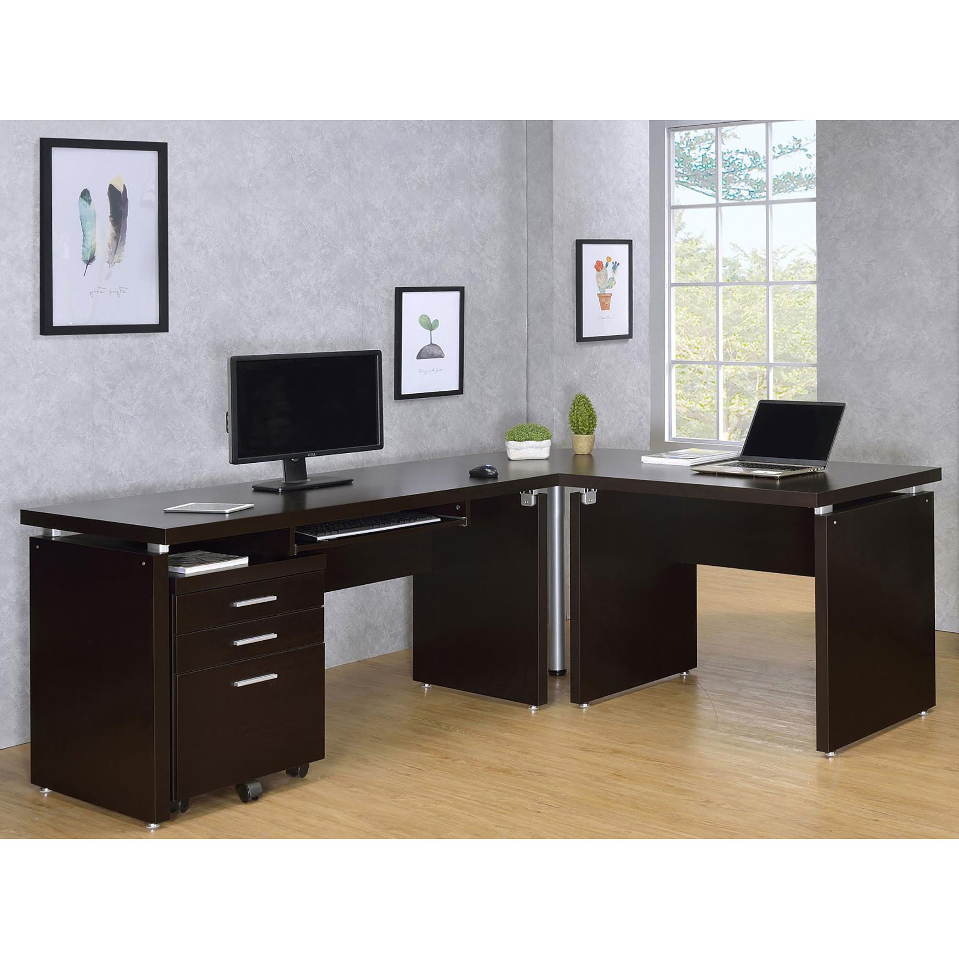 Cappuccino 3 Drawer File Cabinet Filing Cabinets 3 4 Drawers Brown Office Mobile Transitional Wood