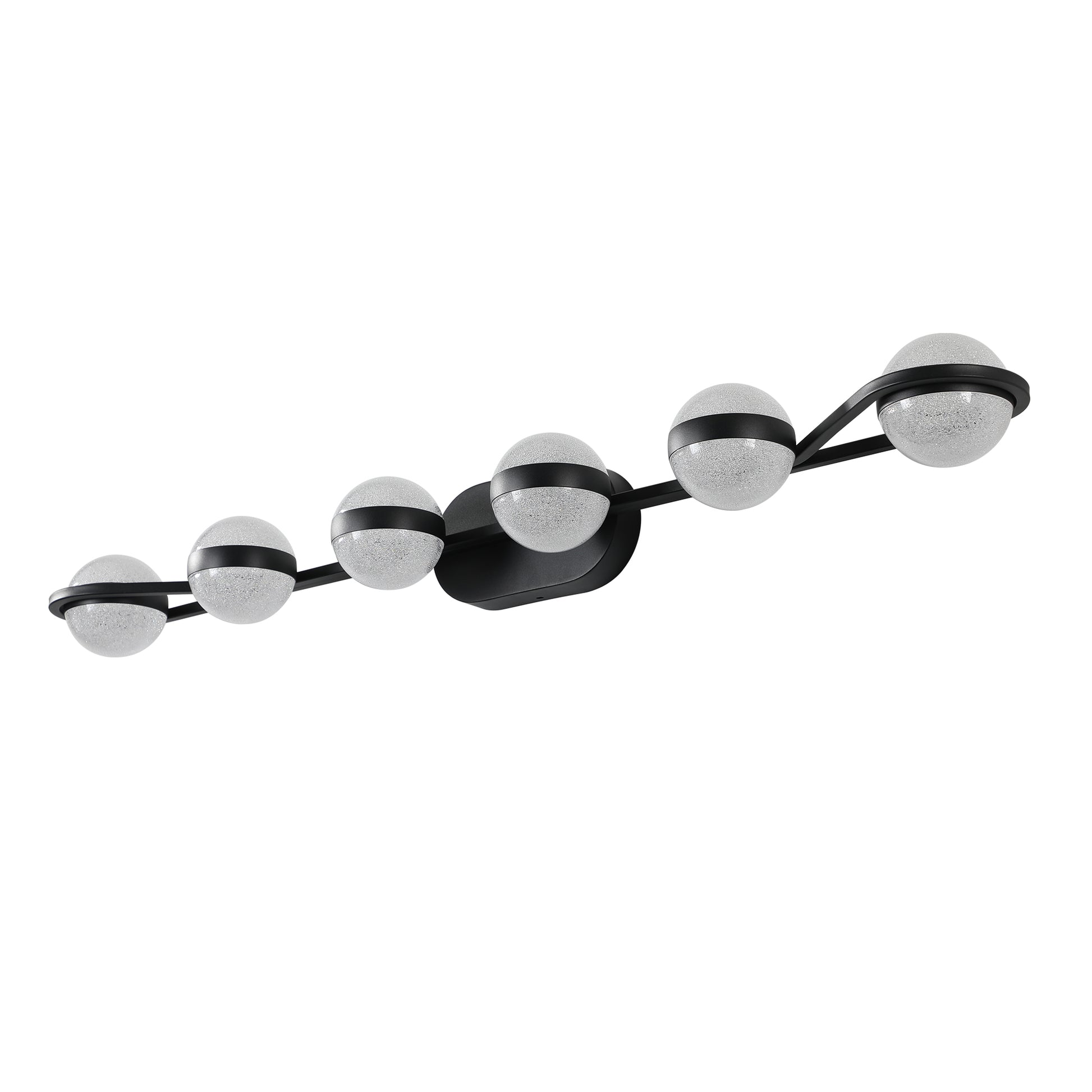 Vanity Lights With 6 Led Bulbs For Bathroom Lighting Black Black Modern Acrylic