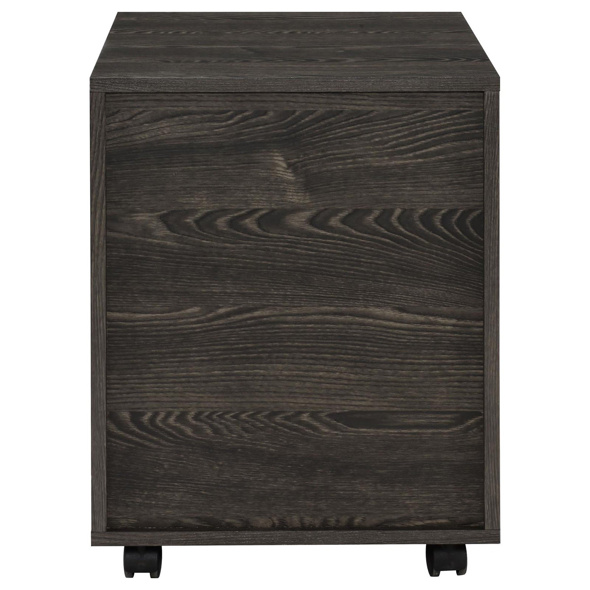 Dark Oak 2 Drawer File Cabinet With Casters Mobile File Cabinets 1 2 Drawers Oak Brown Office Mobile Contemporary,Modern Wood